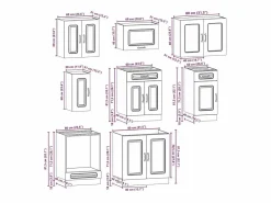 vidaxl Cocina Completa|Mueble cocina Kalmar roble sonoma 8 pzas madera contrachapada