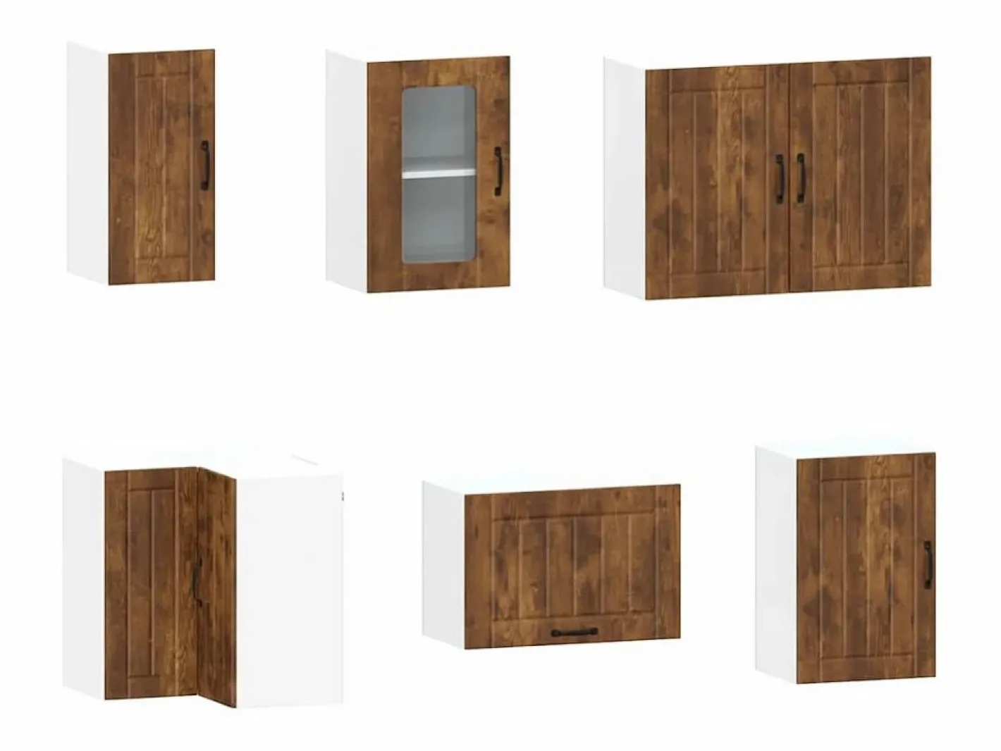 Mueble cocina Kalmar roble ahumado 11 pzas madera contrachapada^vidaxl Online