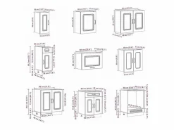 vidaxl Mueble cocina Kalmar sonoma 14 pzas madera contrachapada Gris Best