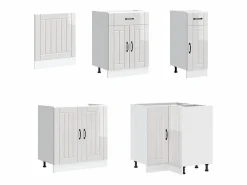 Mueble cocina Lucca brillo 11 pzas madera contrachapada^vidaxl Hot