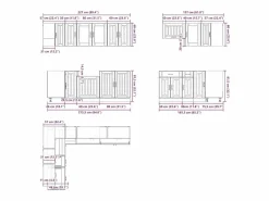 Mueble cocina Lucca brillo 11 pzas madera contrachapada^vidaxl Hot