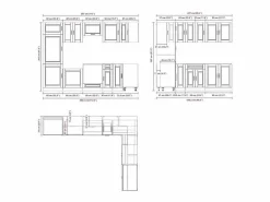 vidaxl Mueble cocina Porto brillo 14 pzas madera contrachapada Blanco Hot