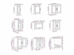 vidaxl Mueble cocina Porto brillo 14 pzas madera contrachapada Blanco Hot