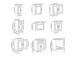vidaxl Mueble cocina Porto roble ahumado 14 pzas madera contrachapada Color natural claro Discount