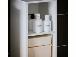 Mueble Columna de Baño Armario Alto para Baño Estanterías BZR158-W ES^Sobuy Best