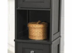 Sobuy Mueble Columna de baño, Armario Baño Alto Estanterías de Baño-2 Puertas y 1 Cajón 32 x 30 x 170 cm FRG236-DG ES Gris Best
