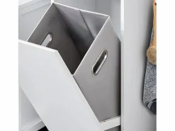Sobuy Cesto De Ropa|Mueble Columna de Baño con 1 Compartimento Armario Alto BZR159-W ES