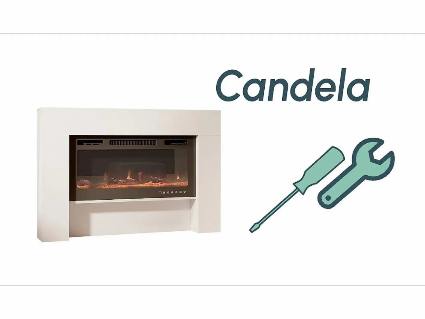 Mueble con chimenea para Salón comedor en 127,4x21x86,6cm Candela^MB Muebles Bonitos Best