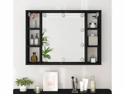 vidaxl Mueble De Pared Para Baño|Mueble con espejo y LED 76x15x55 cm