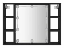 vidaxl Mueble De Pared Para Baño|Mueble con espejo y LED 76x15x55 cm