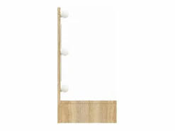 Mueble con espejo y luces LED color roble Sonoma 90x31,5x62 cm^vidaxl Sale