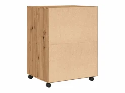 Mueble con ruedas de roble hecho a mano 60x48x81 cm madera de ingeniería Marru00f3n New