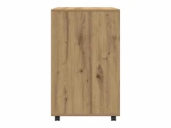 Mueble con ruedas de roble hecho a mano 60x48x81 cm madera de ingeniería Marru00f3n New