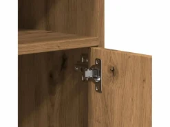 Mueble con ruedas de roble hecho a mano 60x48x81 cm madera de ingeniería Marru00f3n New