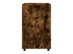 Armario Oficina|Mueble con ruedas de roble ahumado 60x48x81 cm madera de ingeniería