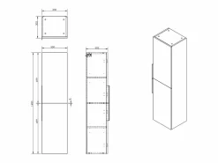 Mueble con un lavabo y columna - - 80 cm - NISAYA^Vente-unique New