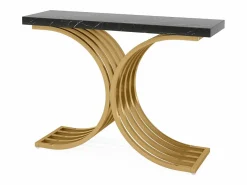 Mueble Consola, Mesa de Consola Blanca, 100 x 30 x 80 cm Pequeña Mesa de Presentación^Tribesigns Best