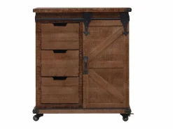 Mueble de almacenaje madera maciza abeto marrón 64x33,5x75 cm^vidaxl Sale