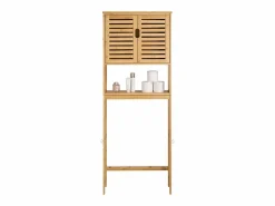 Mueble de Almacenamiento para WC SucceBuy, Almacenamiento Encima del Inodoro o la Lavadora, Armario de Baño que Ahorra Espacio, Natural Marru00f3n Clearance