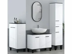 Mueble de baño Amalfi 2 puertas blanco/ 60x80x34 cm^Homcom Clearance