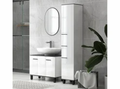 Mueble de baño Amalfi 2 puertas blanco/ 60x80x34 cm^Homcom Clearance
