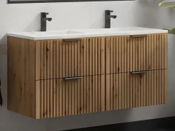 Mueble de baño bajo lavabo, natural claro, An120 cm, ZEVARA^Vente-unique