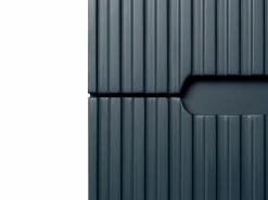 Vente-unique Mueble de baño bajo lavabo suspendido azul, 80 cm, PAVANI Azul oscuro Clearance