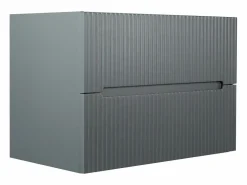 Vente-unique Mueble de baño bajo lavabo suspendido , 80 cm, PAVANI Gris