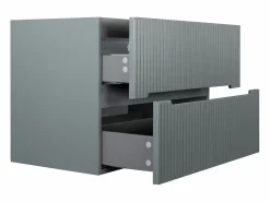 Vente-unique Mueble de baño bajo lavabo suspendido , 80 cm, PAVANI Gris