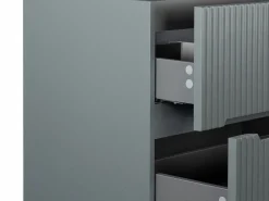 Vente-unique Mueble de baño bajo lavabo suspendido , 80 cm, PAVANI Gris