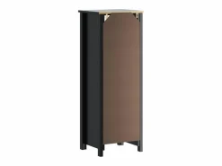 vidaxl Mueble de baño BERG madera maciza de pino 40x34x110 cm Negro New