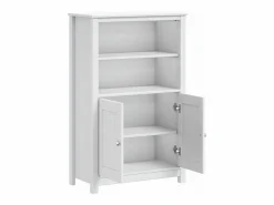 vidaxl Mueble de baño BERG madera maciza de pino 69,5x34x110 cm Blanco Discount