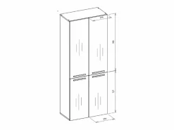 Mueble de baño, Cachemira, 60 x 30 x 174 cm Beige Discount