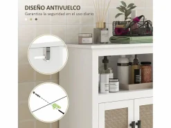 Mueble de baño Cataleya con 2 puertas /natural 90x60x30 cm^Homcom Best