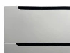 Vente-unique Mueble de baño con doble lavabo y columna, 120 cm, , SELITA Blanco New