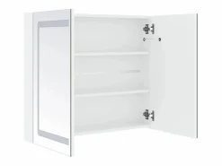 vidaxl Mueble de baño con espejo LED 80x12,2x68 cm Blanco