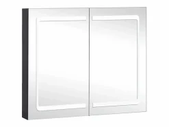 Mueble de baño con espejo LED 80x12,2x68 cm^vidaxl