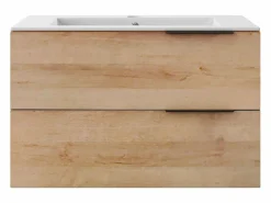 Vente-unique Mueble De Baño Simple|Mueble de baño con lavabo simple - - 80 cm - NISAYA