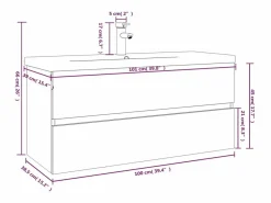 vidaxl Estantería Sobre Inodoro|Mueble de baño con lavabo madera contrachapada roble ahumado