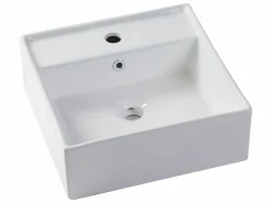 Vente-unique Conjunto De Baño|Mueble de baño con lavabo sobre encimera y columna natural claro, An80 cm, ZEVARA