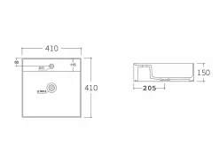 Vente-unique Conjunto De Baño|Mueble de baño con lavabo sobre encimera y columna natural claro, An80 cm, ZEVARA