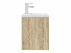 vidaxl Mueble de baño con lavabo incorporado y grifo roble Sonoma Marru00f3n Sale