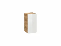 Mueble de baño con lavabo y columnas, 80 cm, color natural y blanco, ARUBA^Vente-unique Clearance