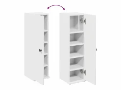 vidaxl Mueble de baño con portarrollos 20,5x22x72 cm Blanco Sale