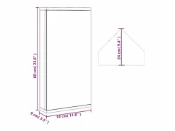 Mueble de baño de esquina con espejo 30x24x60 cm^vidaxl Outlet