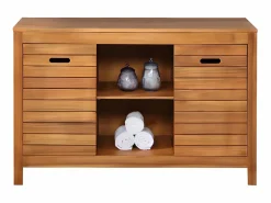 Mueble de baño de madera de acacia - Mueble de baño - 130 cm - PULUKAN^Vente-unique Best