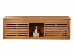 Vente-unique Mueble De Lavabo|Mueble de baño de madera de acacia - Mueble de baño - 130 cm - PENEBEL