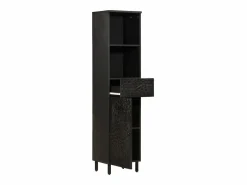 vidaxl Mueble de baño de madera maciza de mango 38x33x160 cm Negro Online