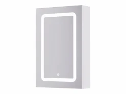 Mueble De Pared Para Baño|Mueble de baño de pared con espejo, LED, estante regulable - 70x15x60 cm