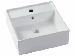 Vente-unique Mueble De Baño Con Doble Lavabo|Mueble de baño en teca clara con doble lavabo, L120 cm, SARATOK